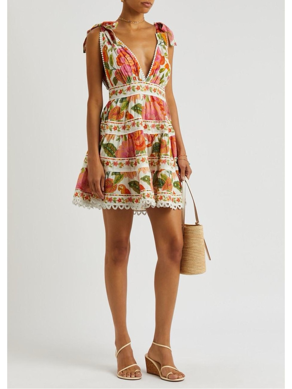 NEW Farm Rio Macaw Bloom Mini Dress- size XS - Picture 5 of 5